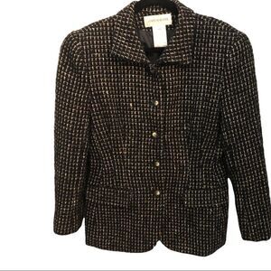 Jones New York mohair blend tweed jacket